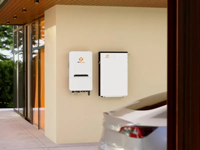 Sistema APstorage instalado - inversor e bateria em residência