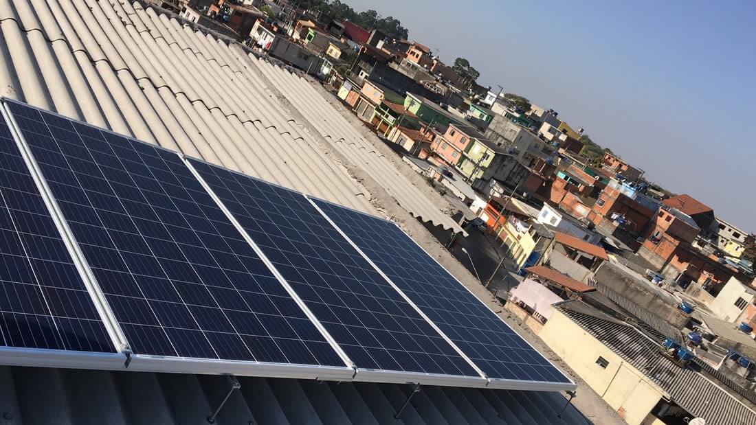 Sistema gerador fotovoltaico no Embu em São Paulo